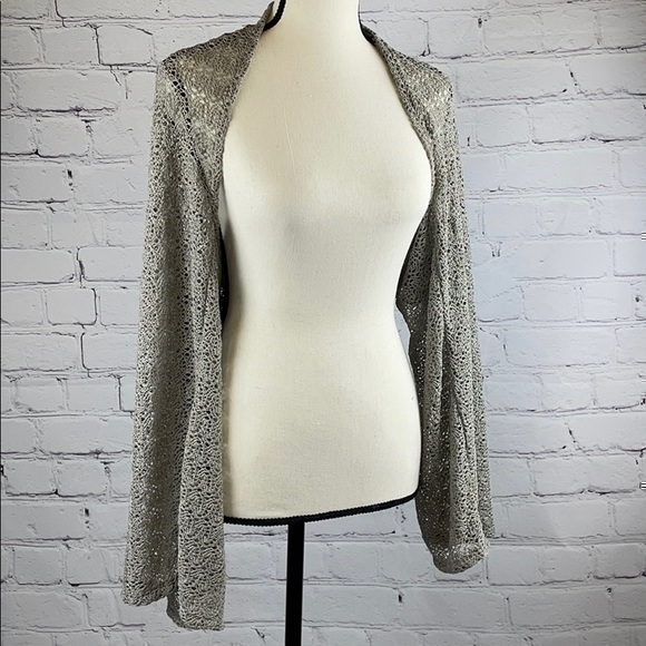 NWT Alexis gray lace shrug one size never worn